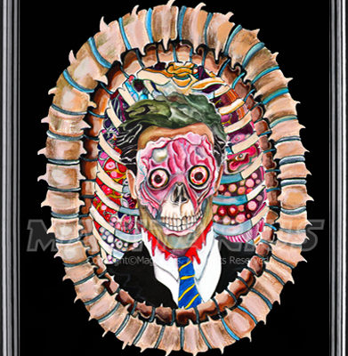 El Zombie Dente' with Frame-Poster Print