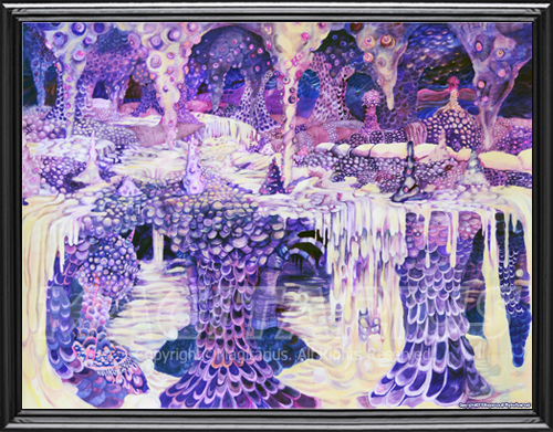 Purple Nurple with Frame Poster Print-Magitarius.com