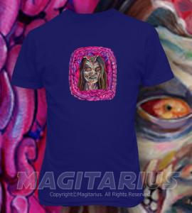 Lady Guts Zombie T Shirt Design-Magitarius.com